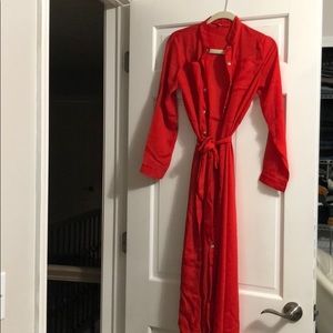 a red dress